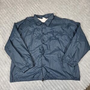 Vintage Auburn Sportswear Blue Windbreaker Jacket Made in USA - Men's 2XL